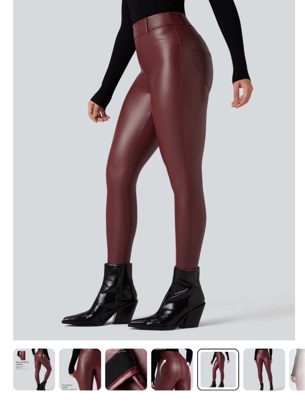 Halara fleece lined pleather leggings